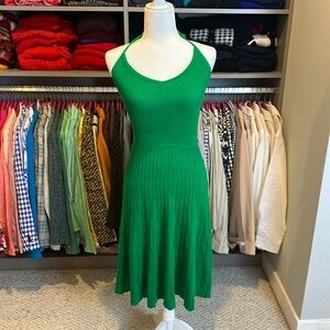 A New Day green v neck tie back dress size S NWT